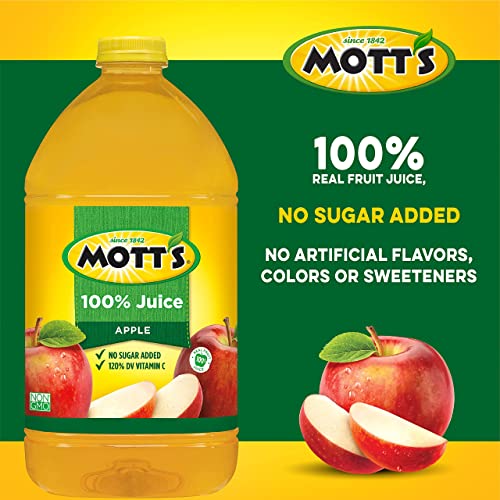 Mott's 100% Original Apple Juice, 8 Fl Oz Bottles, 24 Count (4 Packs Of 6), 2 Servings Of Fruit, 100% Fruit Juice, Gluten-free, Caffeine-free, Kosher, Contains No Artificial Colors Or Sweeteners