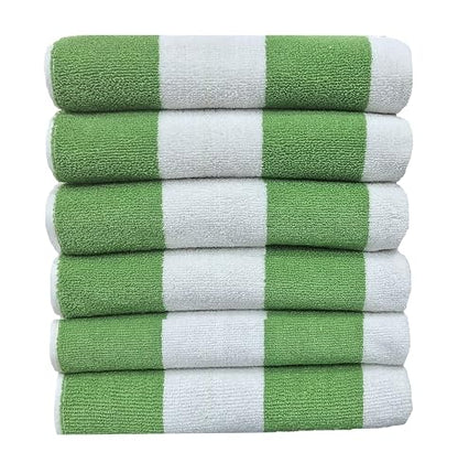 BolBom*S Cotton Beach Towels- Hammam Classic Pool Towel 30 x 60 Inches Oversized Soft Beach Towels for Adults - Luxury Beach Bath Towels - Summer Gifts Beach Accessories - Pack of 6