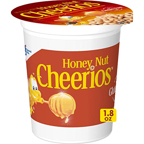 Honey Nut Cheerios Heart Healthy Cereal Cup, 1.8 OZ Single Serve Cereal Cup (Pack of 12)