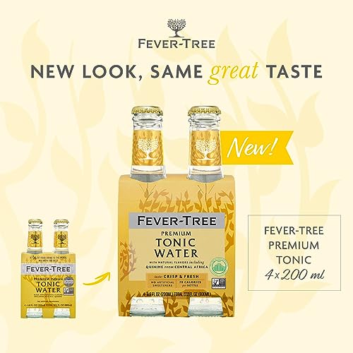 Fever-Tree Light Tonic Water Cans, 5.07 Fl Oz (Pack of 24), Lower in Calories, No Artificial Sweeteners, Flavorings or Preservatives (Packaging may vary)