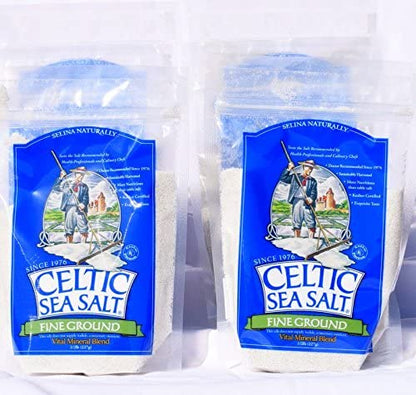 Fine Ground Celtic Sea Salt – 16 Ounce (Pack of 1) Resealable Bag of Nutritious, Classic Sea Salt, Great for Cooking, Baking, Pickling, Finishing and More, Pantry-Friendly, Gluten-Free