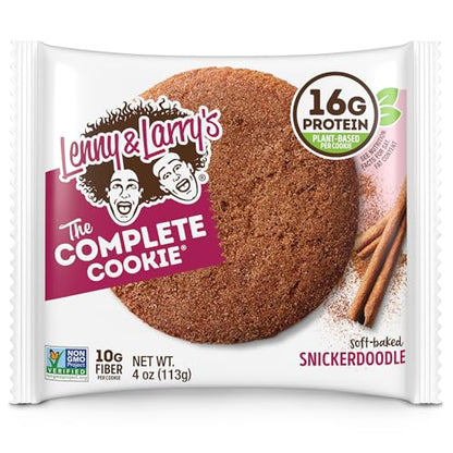 Lenny & Larry's The Complete Cookie, White Chocolate Flavored Macadamia, Soft Baked, 16g Plant Protein, Vegan, Non-GMO, 4 Ounce Cookie (Pack of 12)