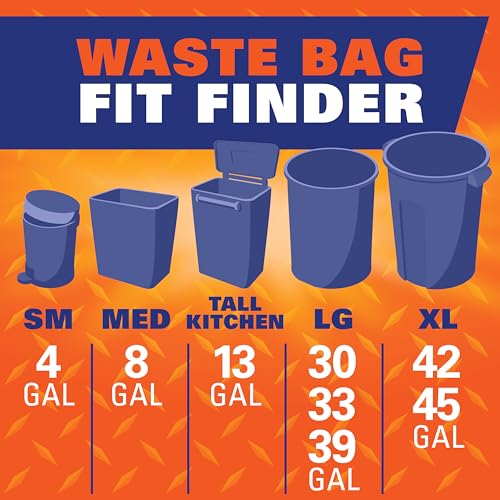 Hefty Strong Large Trash Bags, 30 Gallon, 56 Count