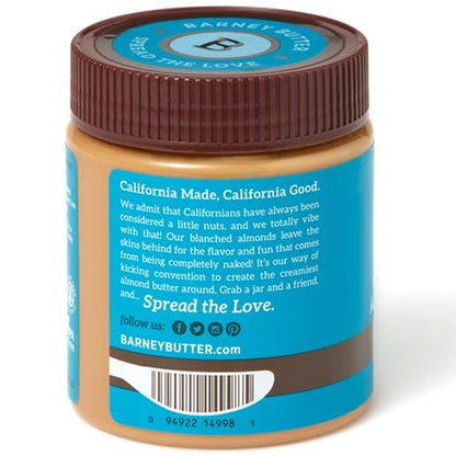 Barney Butter Almond Butter, Smooth, 16 Ounce Jar, Skin-Free Almonds, No Stir, Non-GMO, Gluten Free, Keto, Paleo, Vegan