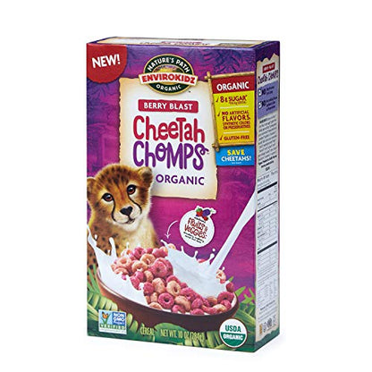 EnviroKidz Leapin’ Lemurs Peanut Butter & Chocolate Organic Cereal,10 Oz Box,Gluten Free