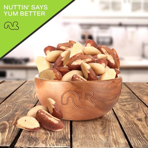 NUT CRAVINGS - Raw Brazil Nuts, Unsalted, No Shell, Whole, (16oz - 1 LB) Bulk Nuts Packed Fresh in Resealable Bag - Kosher Healthy Snack, Natural Keto Vegan -