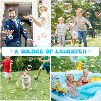 Toys for 3-8 Year Old Boys Girls: 2 Pack Bubble Machine for Kids with Bubble Solution, Gifts for 3 4 5 6 7 8 Years Old Boy Birthday Toy for Kid Toddlers Ages 4-6 Outdoor Wedding Bubbles Wands