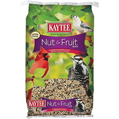 Kaytee Wild Bird Food Nut & Fruit Seed Blend For Cardinals, Chickadees, Nuthatches, Woodpeckers and Other Colorful Songbirds, 5 Pounds