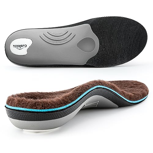 VALSOLE Heavy Duty 220+lbs Orthotic Inserts for Plantar Fasciitis - Absorb Shock, Support High Arches and Flat Feet