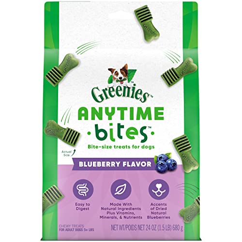 Greenies Anytime Bites Dog Treats, Blueberry Flavor, 10.3 oz. Bag