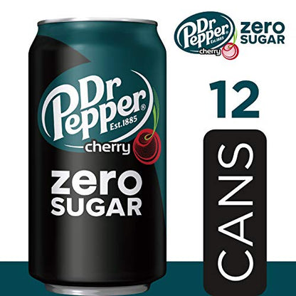 Dr Pepper Zero Strawberries and Cream Soda, 12 fl oz cans, 12 Pack