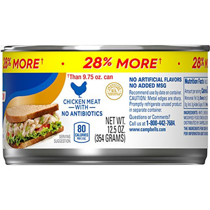 Swanson White Premium Chunk Canned Chicken Breast in Water, Fully Cooked Chicken, 4.5 OZ Can (Pack of 4)