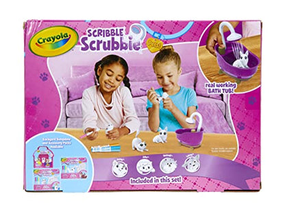 Crayola Scribble Scrubbie Pets Tub Set, Washable Pet Care Toy, Animal Toys for Girls & Boys, Preschool Toy, Gifts for Kids, 3+