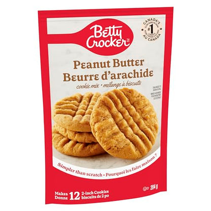 Betty Crocker Peanut Butter Cookie Mix, Makes twelve (12) 2-inch Cookies, 7.2 oz.