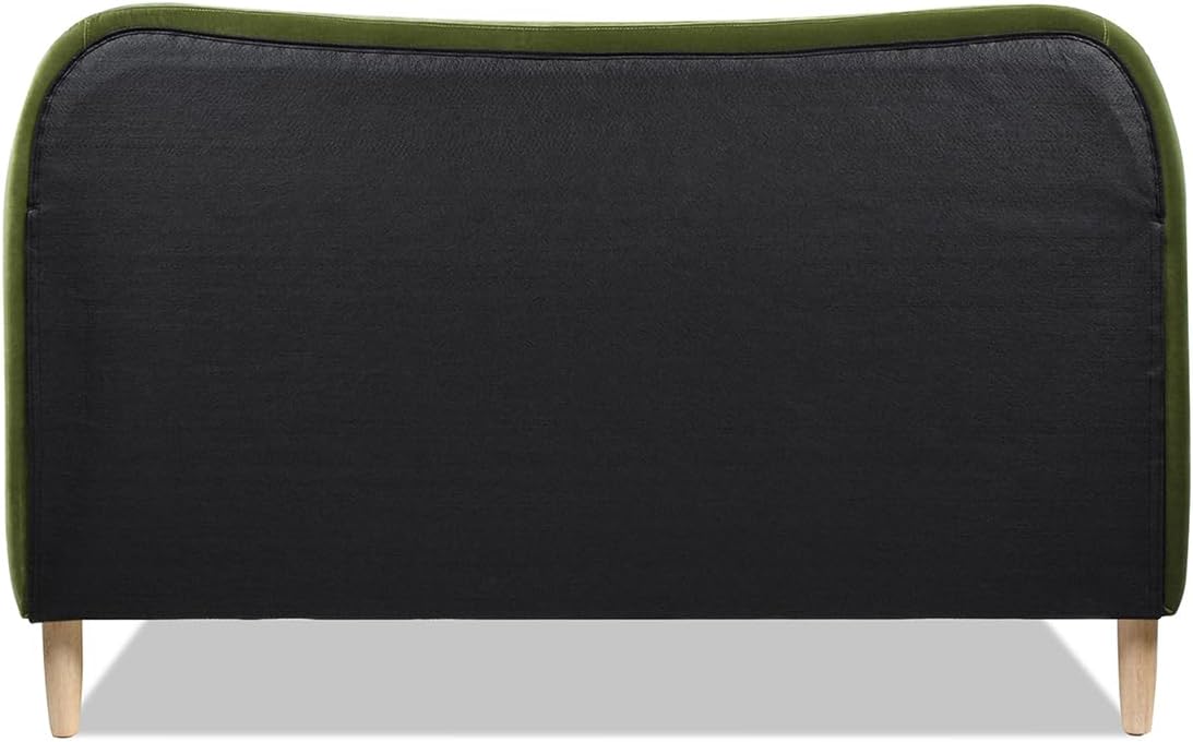 Jennifer Taylor Home Roman Curved Headboard Performance Velvet Upholstered Modern Platform Bed Frame