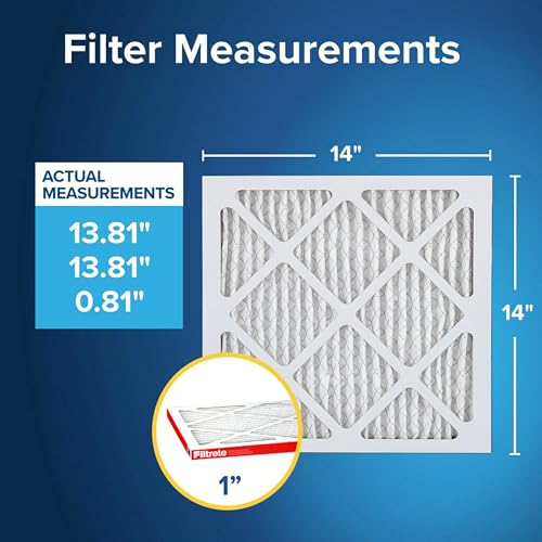 Filtrete 20x25x1 AC Furnace Air Filter, MERV 11, MPR 1000, Micro Allergen Defense, 3-Month Pleated 1-Inch Electrostatic Air Cleaning Filter, 2 Pack (Actual Size 19.688 x 24.688 x 0.84 in)