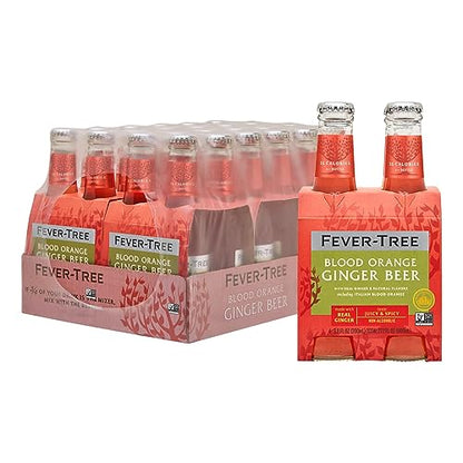 Fever Tree Ginger Beer - Premium Quality Mixer - Refreshing Beverage for Cocktails & Mocktails. Naturally Sourced Ingredients, No Artificial Sweeteners or Colors - 150 ML Cans - Pack of 24