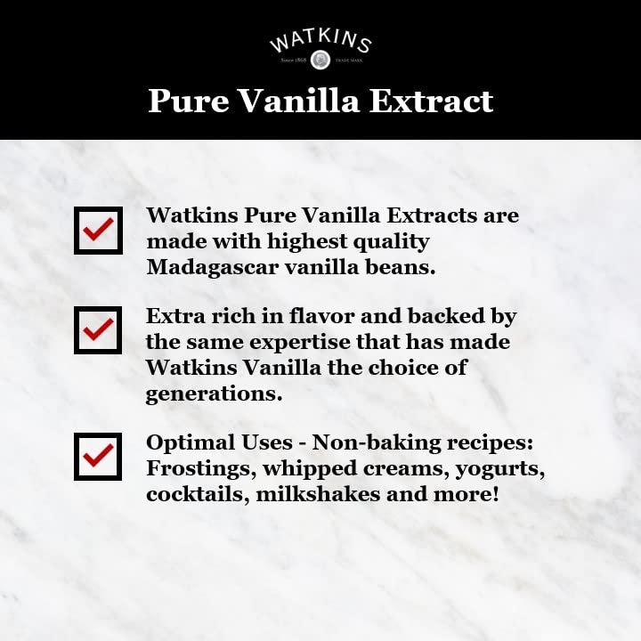 Watkins All Natural Original Gourmet Baking Vanilla, with Pure Vanilla Extract, 11 Fl Oz (Pack of 1) - Packaging May Vary