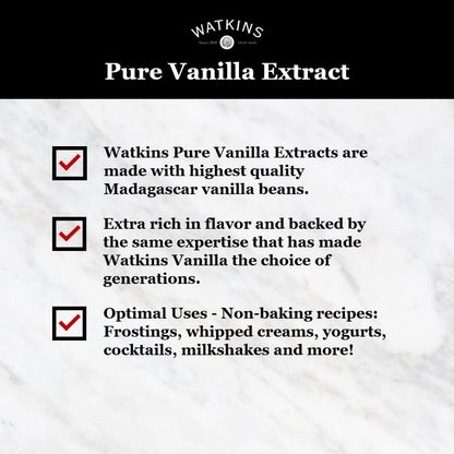 Watkins All Natural Original Gourmet Baking Vanilla, with Pure Vanilla Extract, 11 Fl Oz (Pack of 1) - Packaging May Vary