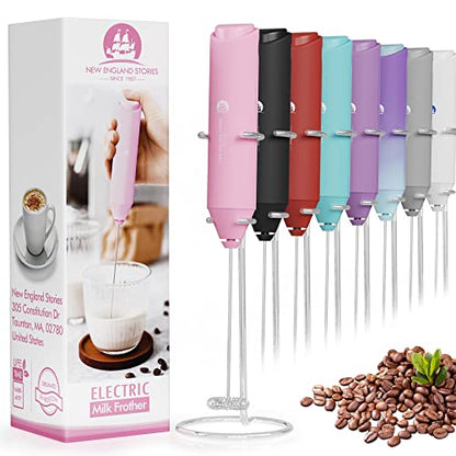 Powerful Milk Frother Handheld Foam Maker, Mini Whisk Drink Mixer for Coffee, Cappuccino, Latte, Matcha, Hot Chocolate, No Stand, Galaxy