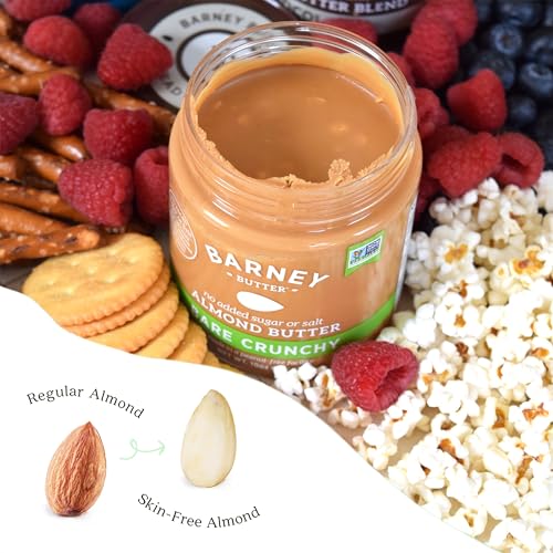 Barney Butter Almond Butter, Smooth, 16 Ounce Jar, Skin-Free Almonds, No Stir, Non-GMO, Gluten Free, Keto, Paleo, Vegan