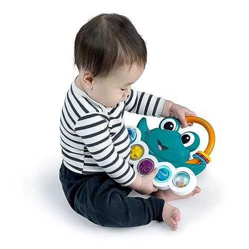 Baby Einstein Outstanding Opus The Octopus Sensory Rattle & Teether Multi-Use Toy, BPA Free & Chillable, 3 Months & up, Multicolored