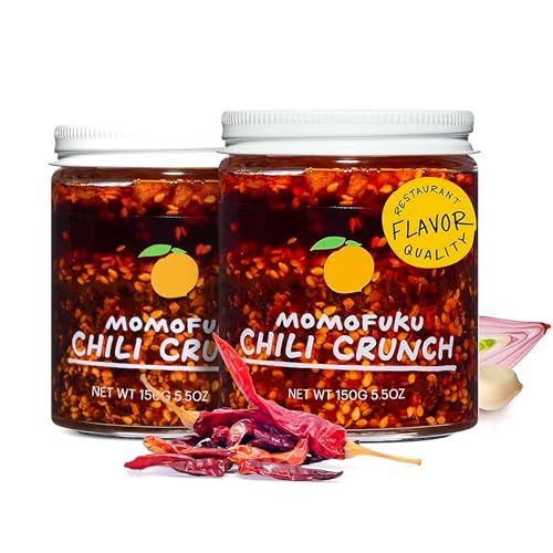 Momofuku Chili Crunch by David Chang, (5.3 Ounces), Chili Oil with Crunchy Garlic and Shallots, Spicy Chili Crisp