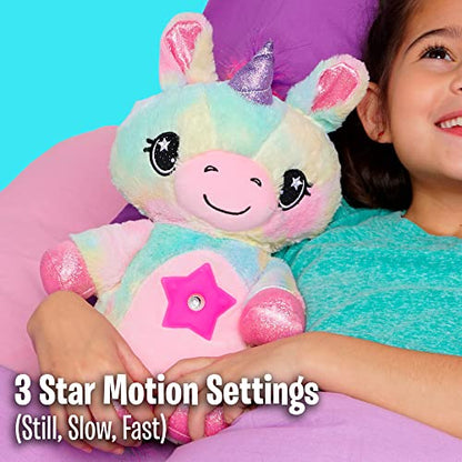 Ontel Star Belly Dream Lites, Stuffed Animal Night Light, Magical Pink and Purple Unicorn - Projects Glowing Stars & Shapes in 6 Gentle Colors, As Seen on TV