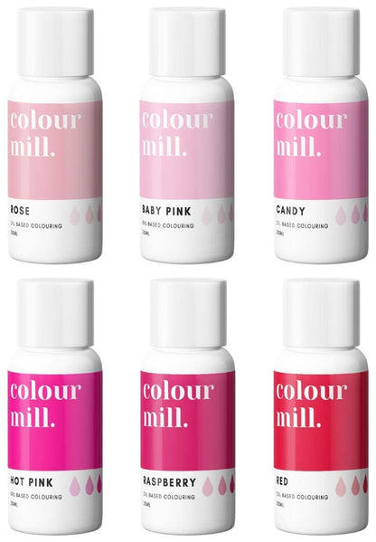 Colour Mill Oil-Based Food Coloring, 20 Milliliters Each of 6 Colors: Baby Blue, Navy, Royal, Sky Blue, Teal and Tiffany