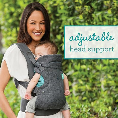 Infantino Flip Advanced 4-in-1 Carrier - Ergonomic, convertible, face-in and face-out front and back carry for newborns and older babies 8-32 lbs