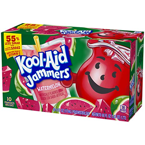 Kool-Aid Jammers Blue Raspberry Flavored Kids 0% Juice Drink (10 ct Box, 6 fl oz Pouches)