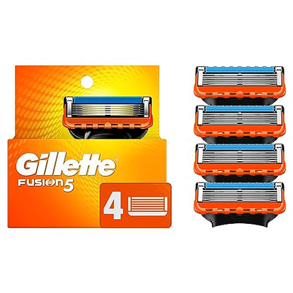 Gillette Fusion5 Mens Razor Blade Refills, 4 Count, Lubrastrip for a More Comfortable Shave