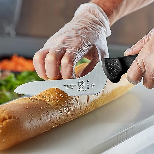 Mercer Culinary M23210 Millennia Black Handle, 10-Inch Wide Wavy Edge, Bread Knife