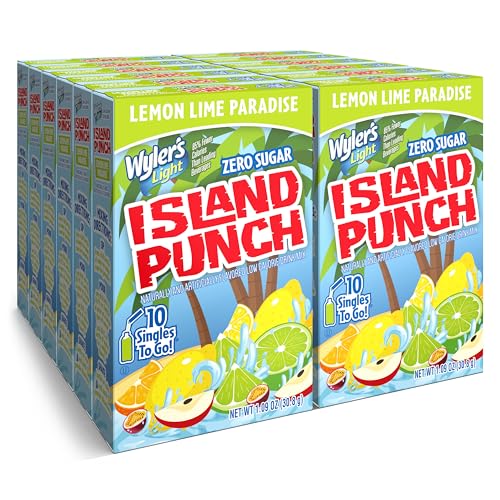 Wyler's Light Island Punch Singles to Go, Variety Pack, Fruity Red Punch, Purple Berry Wave, Berry Jammer and Blue Ocean Breeze, 1 Box (40 Single Servings)