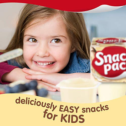 Snack Pack Vanilla Flavored Pudding, 4 Count Pudding Cups