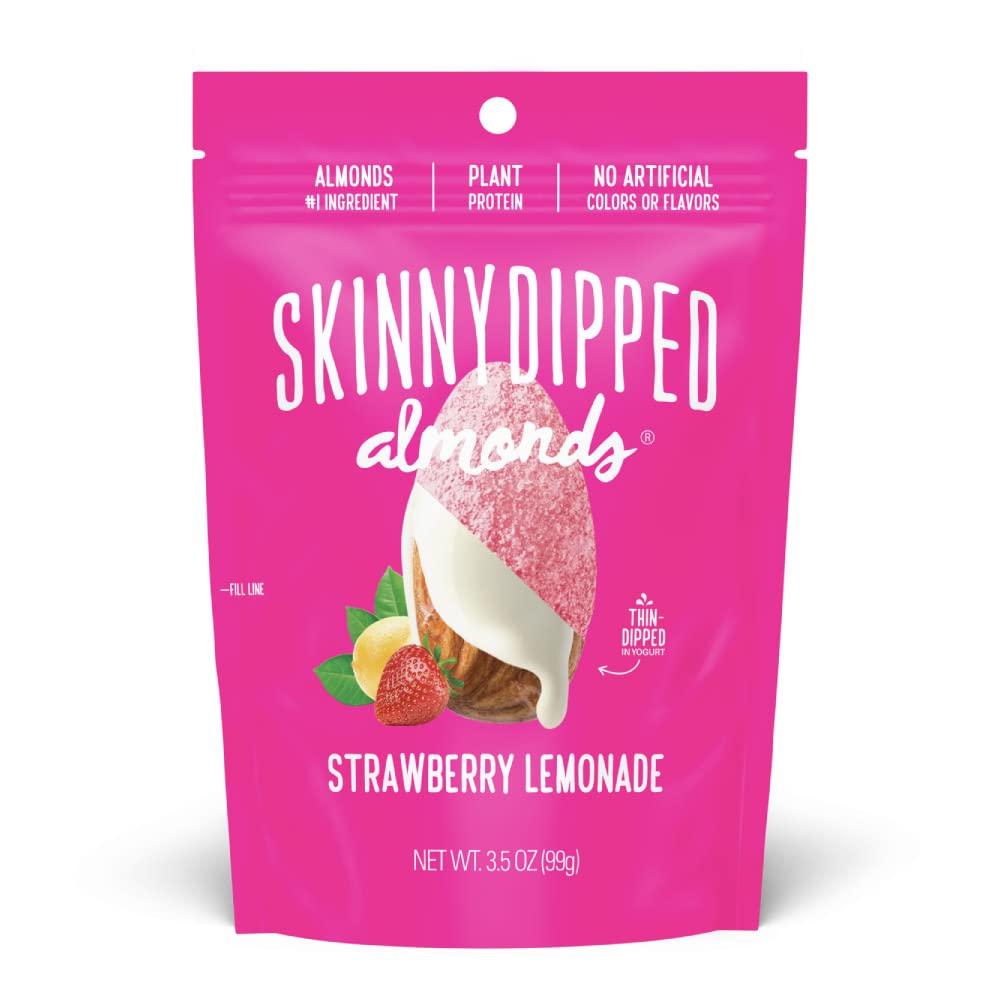 SkinnyDipped Snack Attack Minis Almond Variety Pack, Healthy Snack, Plant Protein, Gluten Free, 0.46 oz Mini Bags, Pack of 25