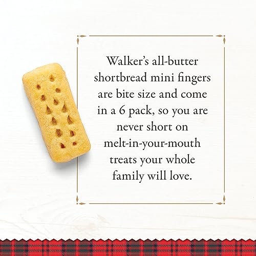 Walker’s All-Butter Shortbread Fingers - 2-Count Snack Packs (Pack of 24) - Authentic Shortbread Cookies from Scotland