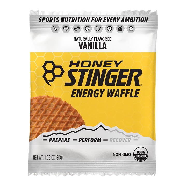 Honey Stinger Organic Honey Waffle | Energy Stroopwafel for Exercise, Endurance and Performance | Sports Nutrition for Home & Gym, Pre and Post Workout | Box of 16 Waffles, 16.96 Ounce (Pack of 16)