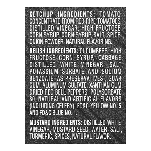 Heinz Tomato Ketchup, Relish, and Mustard Picnic Pack, 3 Count