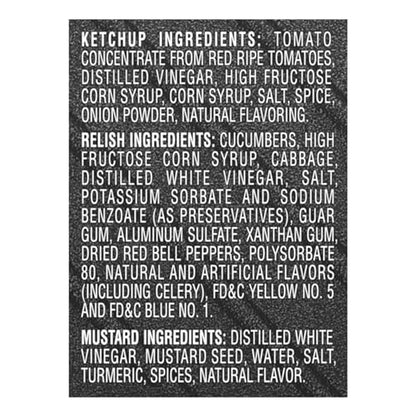 Heinz Tomato Ketchup, Relish, and Mustard Picnic Pack, 3 Count