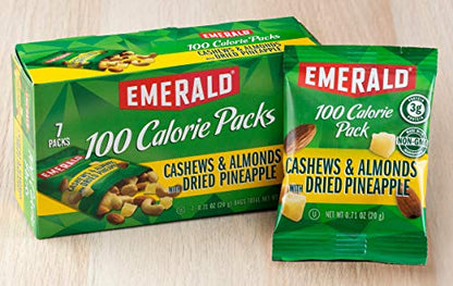 Emerald Nuts Mixed Nuts Variety Pack 18ct (1-Pack) , 100-Calorie Individual Packs , Features Dry Roasted Almonds, Natural Almonds & Walnuts, and Roasted & Salted Cashews