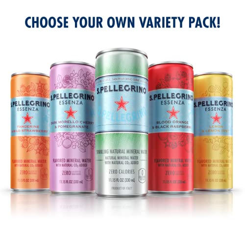 S.Pellegrino Essenza Variety pack - Blood Orange, Lemon, Dark Morello Cherry,11.15 Fl. Oz (Pack of 24)