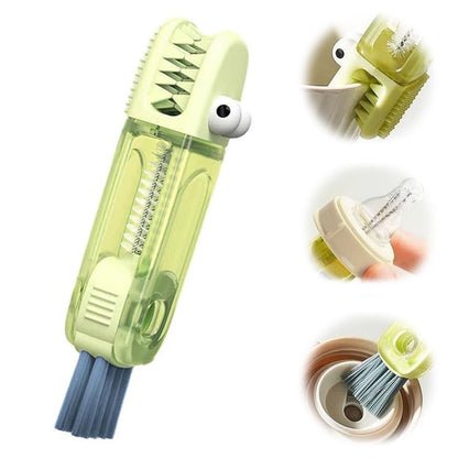 3 in 1 Cup Lid Cleaning Brush, 2024 New Portable Crevice Cleaning Brush Set for Baby Bottle Gap Tight Spaces Cup, Multifunctional Cleaning Brush Cup Lid Cleaner