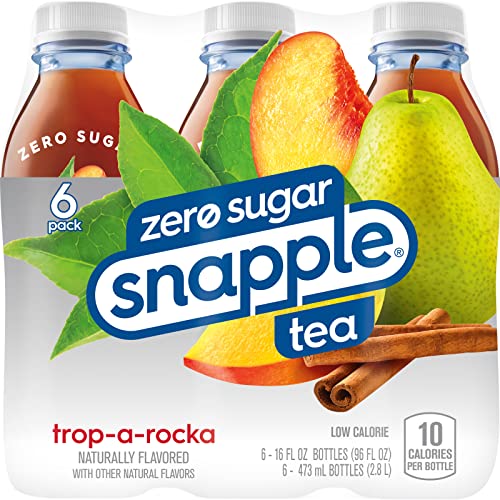 Snapple Zero Sugar Peach Tea, 16 fl oz recycled plastic bottle (Pack of 12)