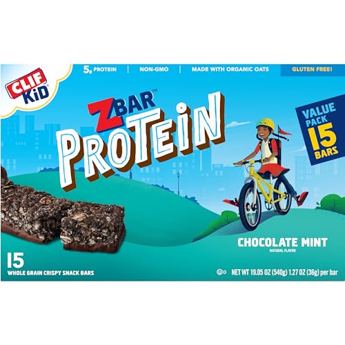 Zbar Protein - Cookies 'n Creme - Crispy Whole Grain Snack Bars - Made with Organic Oats - Non-GMO - 5g Protein - 1.27 oz. (15 Pack)