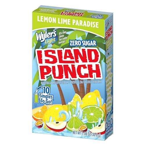 Wyler's Light Island Punch Singles to Go, Variety Pack, Fruity Red Punch, Purple Berry Wave, Berry Jammer and Blue Ocean Breeze, 1 Box (40 Single Servings)