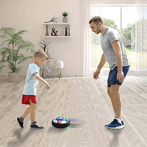 Toyk Boy Toys - LED Hover Soccer Ball - Air Power Training Ball Playing Football Indoor Outdoor Game - Birthday Gifts for Kids, Age 3 4 5 6 7 8-12 Year Old Boys - Soccer