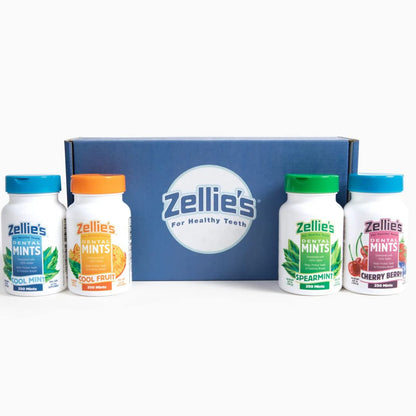 Zellie's | 100% Xylitol Sugar Free Cool Mint Breath Mints | Non-GMO, Low-Calorie, Gluten Free, Vegan & Kosher Mints