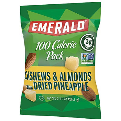 Emerald Nuts Mixed Nuts Variety Pack 18ct (1-Pack) , 100-Calorie Individual Packs , Features Dry Roasted Almonds, Natural Almonds & Walnuts, and Roasted & Salted Cashews