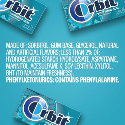 ORBIT Spearmint Sugar Free Back to School Chewing Gum, 3 Ct Packs